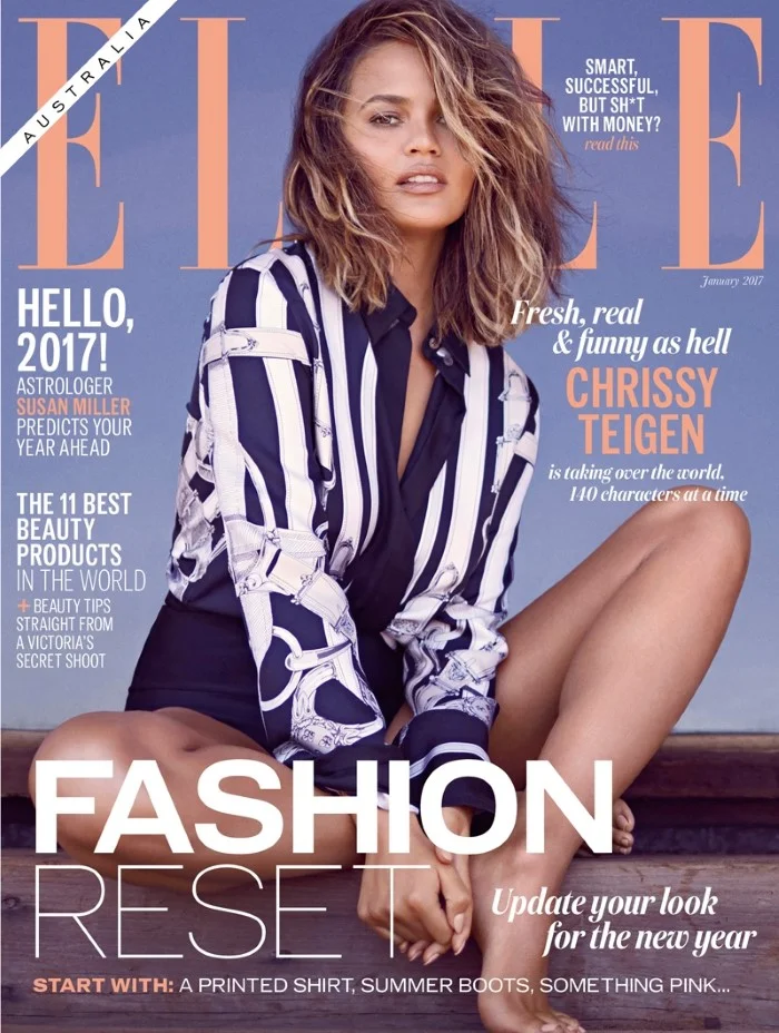 Chrissy Teigen Celebrates New Curves In Sizzling Shoot For Elle